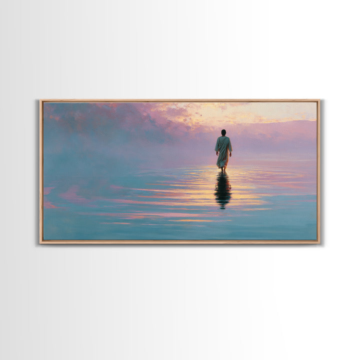 Fields Of Grace – Framed Canvas Print – Christian Wall Art – Christmas Art – Christian Art Canvas – Christian Christmas Art – Jesus Paintin