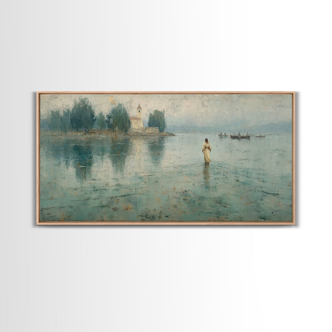 Sky Of Promise – Framed Canvas Print – Christian Christmas Art – Christian Wall Art – Christian Art Canvas – Jesus Painting – Christmas Art