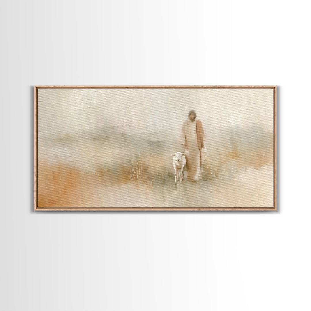 Morning Hope Walk – Framed Canvas Print – Christian Art Canvas – Jesus Christmas Art – Christian Paintings – Christian Wall Art – Grace