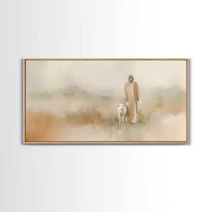 Morning Hope Walk – Framed Canvas Print – Christian Art Canvas – Jesus Christmas Art – Christian Paintings – Christian Wall Art – Grace