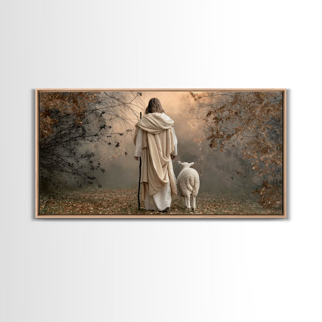 Path Of Peace – Framed Canvas Print – Christian Art Canvas – Christian Gift – Jesus Art Print – Christian Christmas Art – Christian Decor