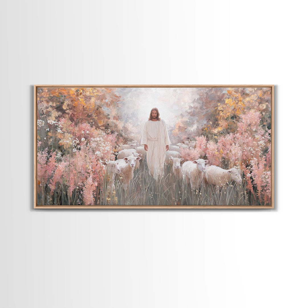 Garden Of Light – Framed Canvas Print – Christian Art Canvas – Christian Painting – Jesus Art Print – Christian Christmas Art – Christian D