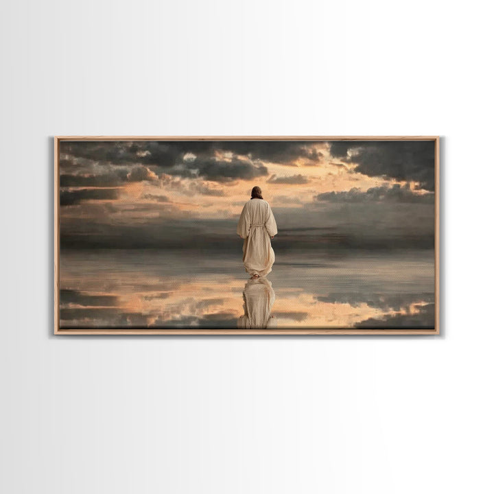 Desert Light – Framed Canvas Print – Christian Wall Art – Jesus Painting – Christian Art Canvas – Christmas Art – Holiday Art – Art