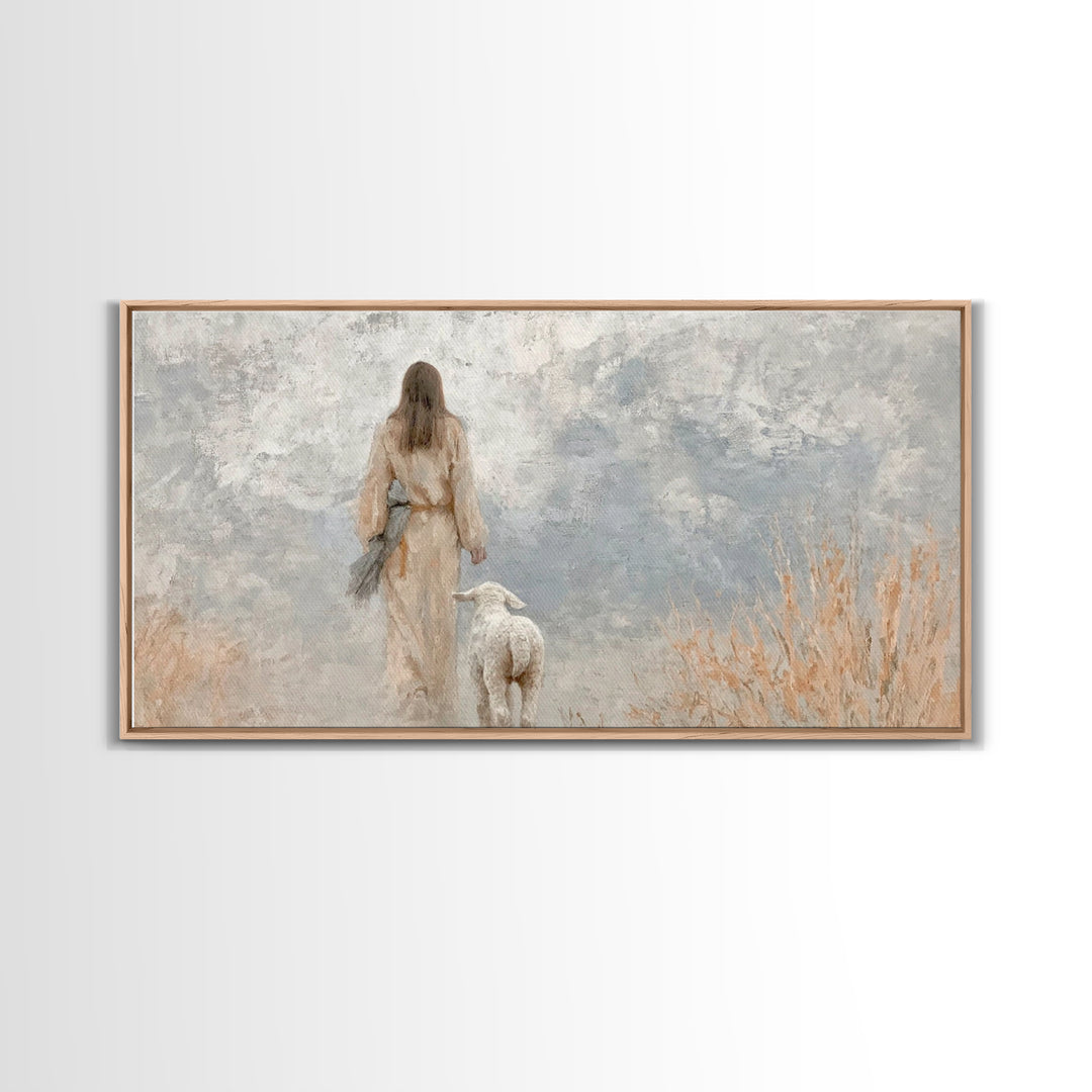 Shepherd's Road | Framed Canvas Print | Christian Art | Jesus Canvas Art | Christmas Wall Art | Christian Painting | Holiday Art
