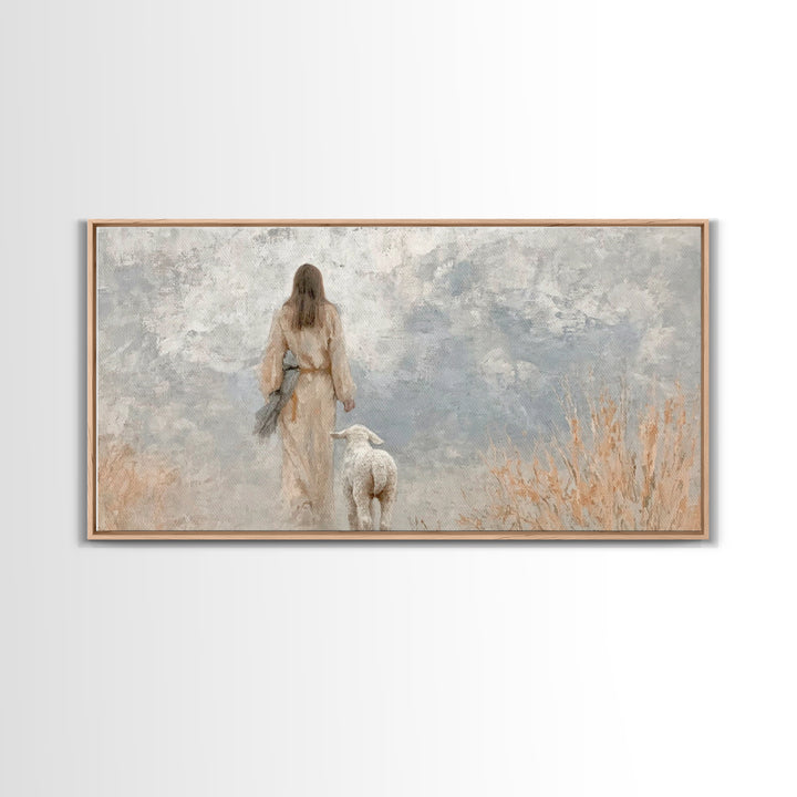 Shepherd's Road | Framed Canvas Print | Christian Art | Jesus Canvas Art | Christmas Wall Art | Christian Painting | Holiday Art