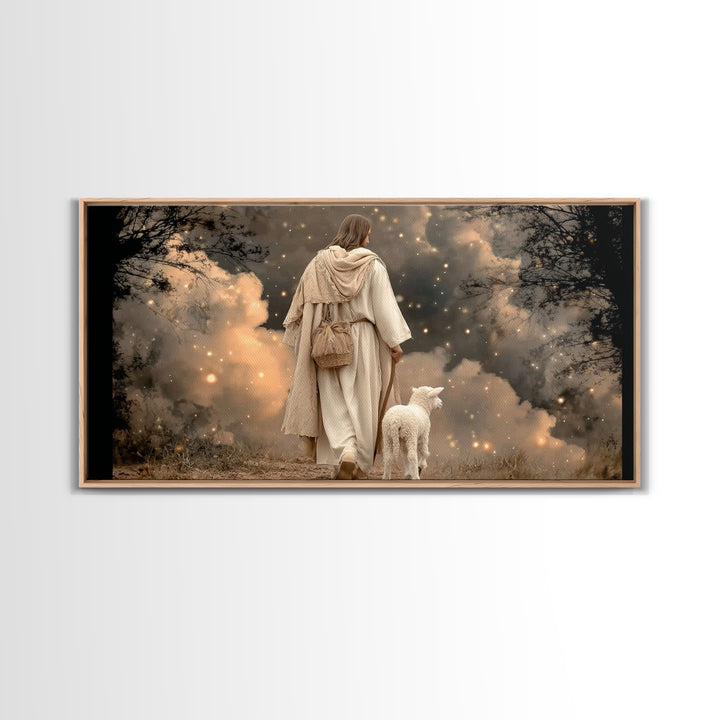 Starfield Journey, Framed Canvas Print, Christian Wall Art, Jesus Painting, Christian Art Canvas, Christmas Art Prints, Christian Gift Idea