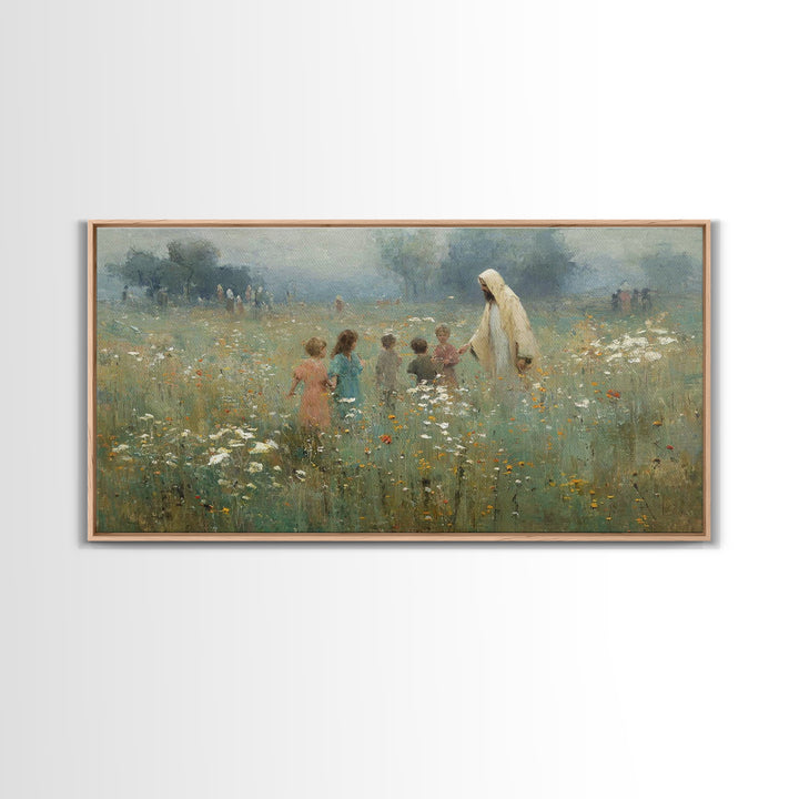 Children Of Light – Framed Canvas Print – Christian Wall Art – Christian Art Canvas – Jesus Painting – Christian Christmas Art – Christian