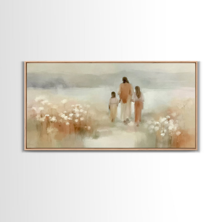 Path Of Mercy – Framed Canvas Print – Christian Wall Art – Christian Art Work – Jesus Painting – Modern Christian Art – Christian Decoratio