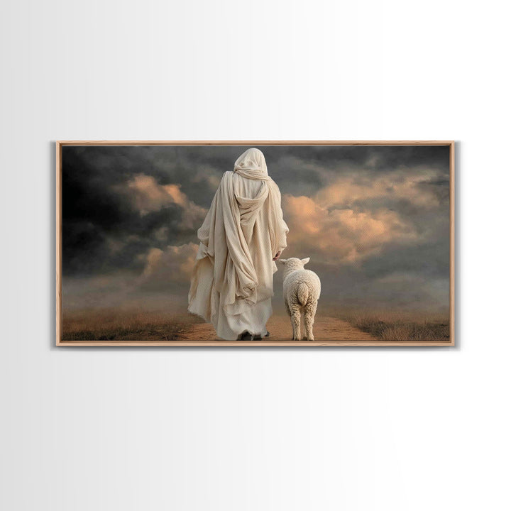 Stormless Guidance – Framed Canvas Print – Christian Wall Art – Jesus Painting – Christian Art Canvas – Christian Christmas Art – Large Chr