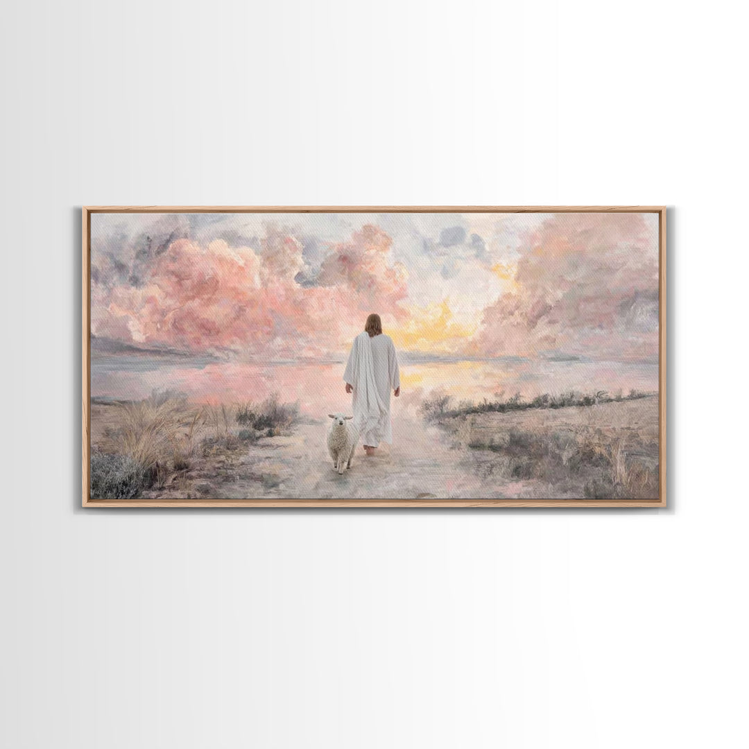 Radiant Dawn – Framed Canvas Print – Jesus Painting – Christian Christmas Art – Christian Art Canvas – Modern Christian Art – Christian Wal