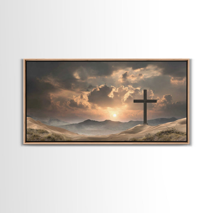 Valley Of Grace | Framed Canvas Print | Christian Art Canvas | Christian Wall Art | Moody Christian Art | Christian Painting | Christian Gi