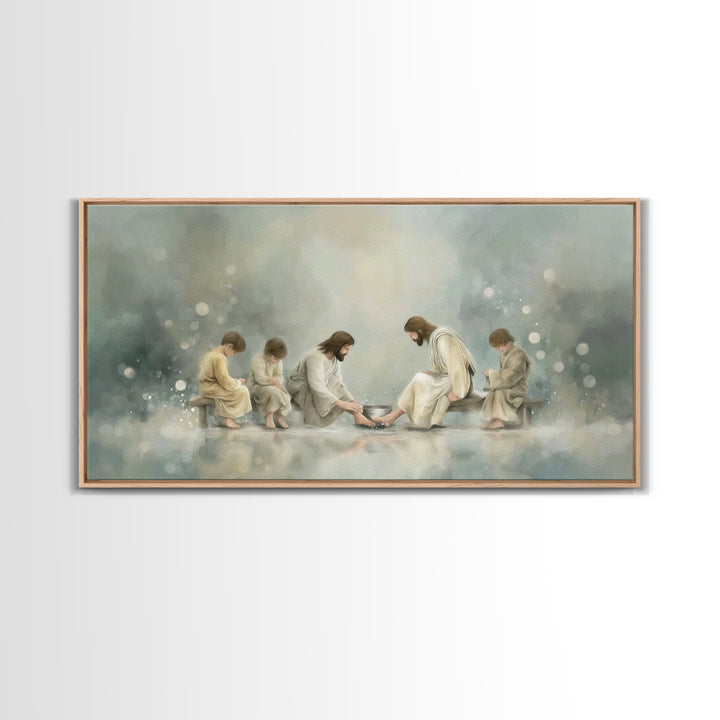 Servant Of Grace – Framed Canvas Print – Christian Wall Art – Jesus Painting – Christian Art Work – Modern Christian Art – Christian Decor