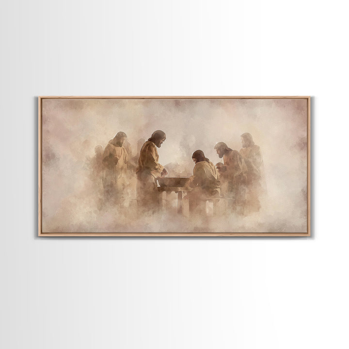 Upper Room Light – Framed Canvas Print – Christian Wall Art – Jesus Painting – Christian Art Canvas – Christian Decorations – Modern Christ