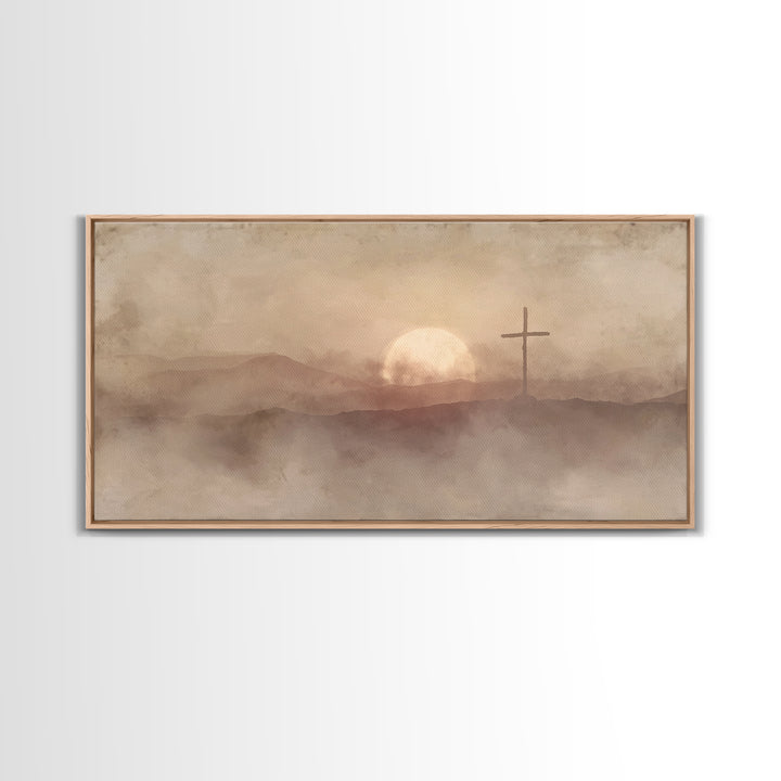 Desert Redemption, Framed Canvas Print, Christian Wall Art, Christian Art Canvas, Christian Art Work, Modern Christian Painting, Christian