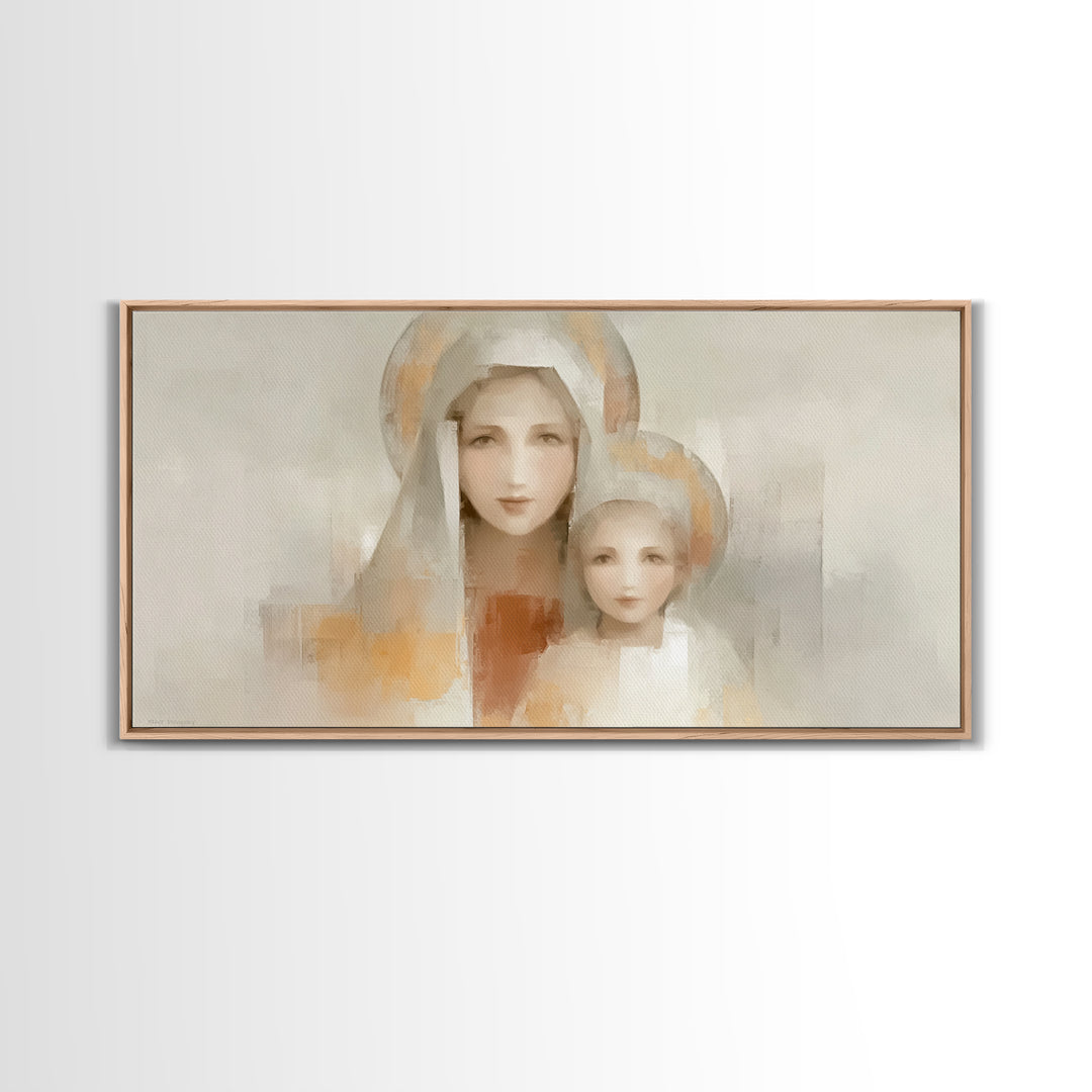 Sacred Reflection – Framed Canvas Print – Jesus Wall Art – Christian Art Canvas – Christian Decor for Home – Subtle Christian Paintings – C