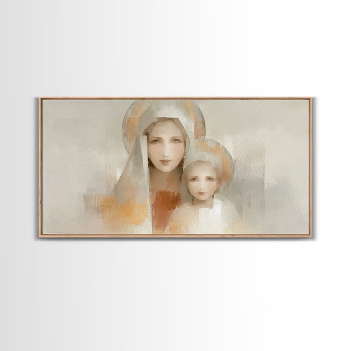 Sacred Reflection – Framed Canvas Print – Jesus Wall Art – Christian Art Canvas – Christian Decor for Home – Subtle Christian Paintings – C