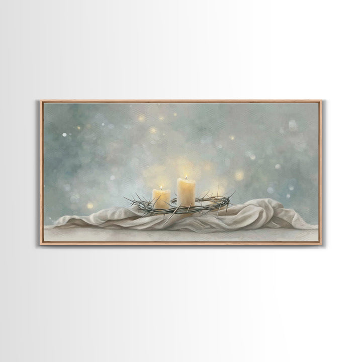 Sunset Of Mercy – Framed Canvas Print – Christian Wall Art – Christian Art Print – Subtle Christian Art – Christian Gift – Christian Christ