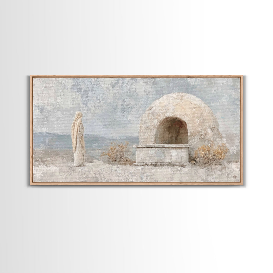 Silent Dawn – Framed Canvas Print – Large Christian Art – Christian Art Canvas – Jesus Painting – Christian Wall Art – Christmas Art