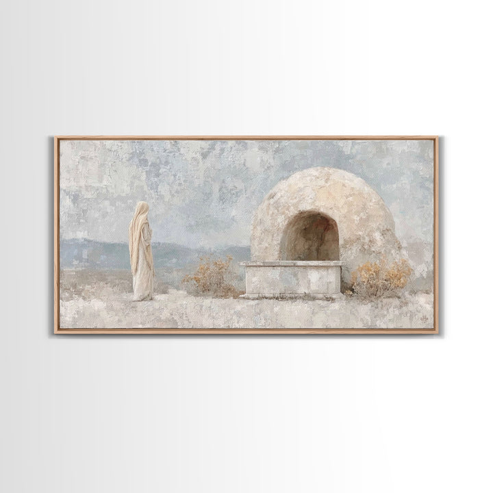 Silent Dawn – Framed Canvas Print – Large Christian Art – Christian Art Canvas – Jesus Painting – Christian Wall Art – Christmas Art