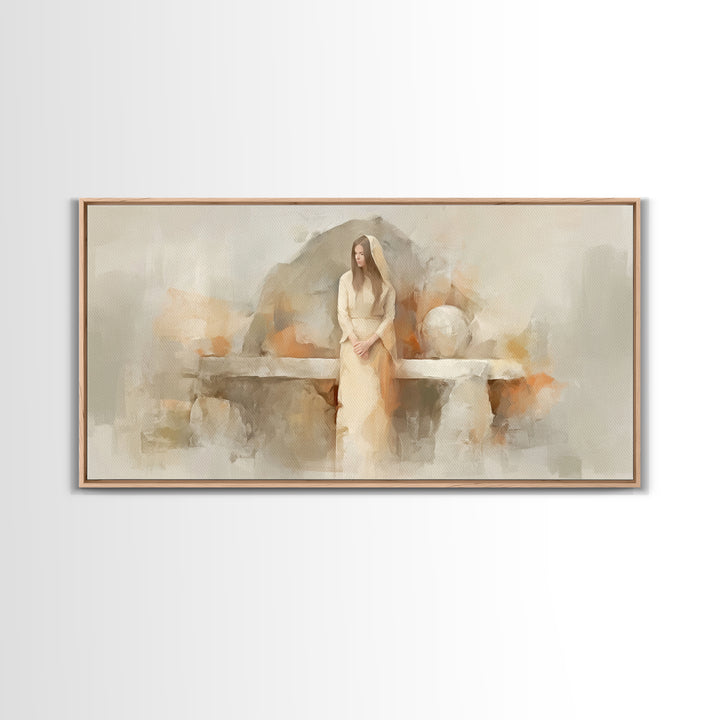 Faithful Hope – Framed Canvas Print – Christian Art Canvas – Christian Wall Art – Christmas Art – Jesus Painting – Large Christian Art
