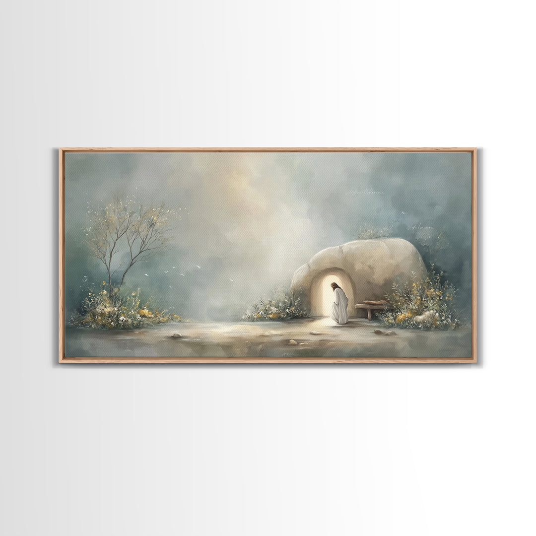Morning Reverence – Framed Canvas Print – Large Christian Art – Jesus Painting – Christian Wall Art – Christian Art Canvas – Christmas Art