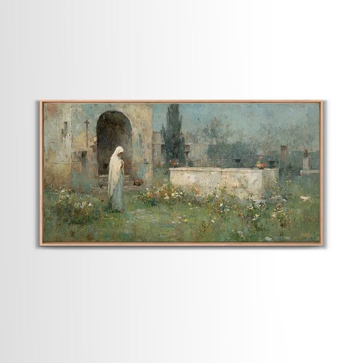 Eternal Bloom – Framed Canvas Print – Christian Wall Art – Large Christian Art – Christmas Art – Christian Art Canvas – Jesus Painting