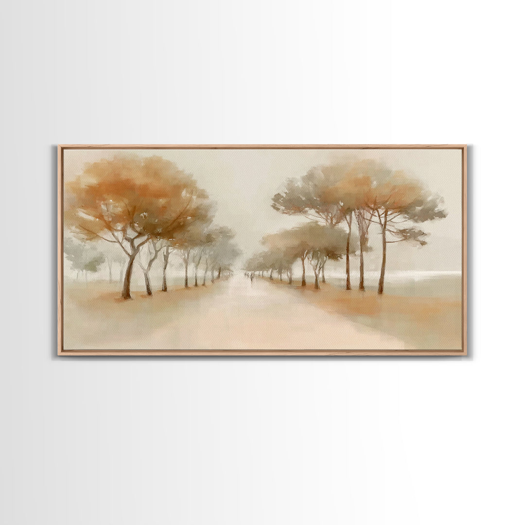 Autumn Walk Light – Framed Canvas Print – Christian Wall Art – Christian Art Canvas – Subtle Christian Art – Christian Gift Ideas