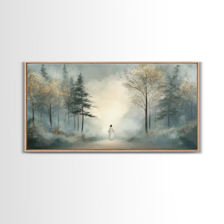 Holy Path Mist – Framed Canvas Print – Christian Wall Art – Christian Art Canvas – Subtle Christian Art – Christian Gift – Christmas Art