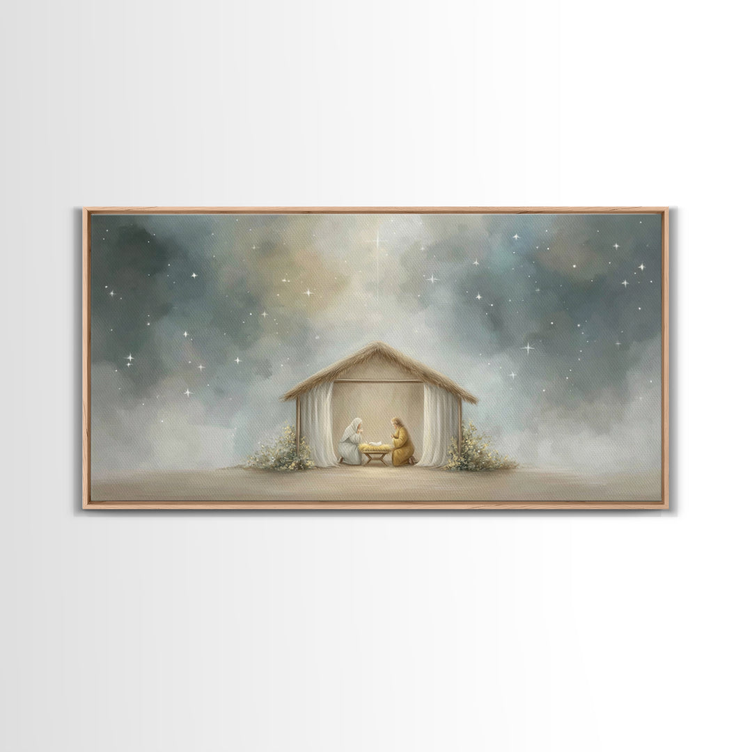 Autumn Grace Walk – Framed Canvas Print – Christian Wall Art – Christian Art Canvas – Subtle Christian Art – Jesus Painting – Art Print
