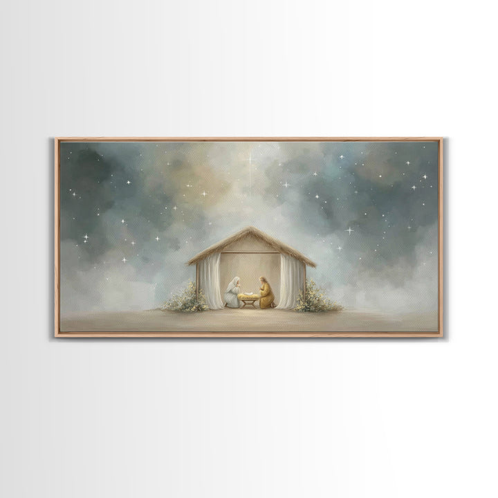 Autumn Grace Walk – Framed Canvas Print – Christian Wall Art – Christian Art Canvas – Subtle Christian Art – Jesus Painting – Art Print