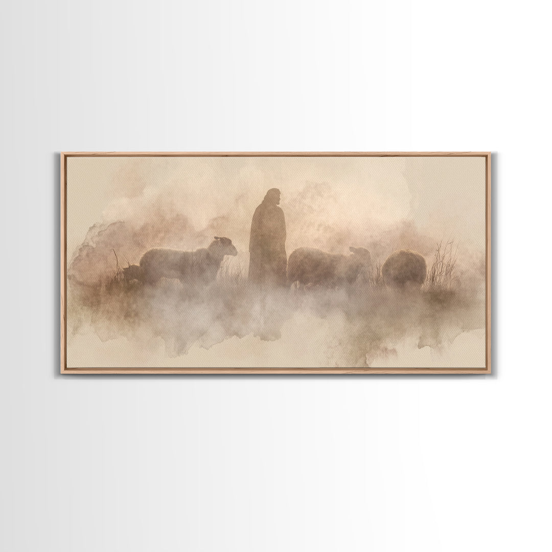 Dawn Of Grace – Framed Canvas Print – Christian Art Canvas – Jesus Painting – Christian Decorations – Christian Wall Art – Christmas Art