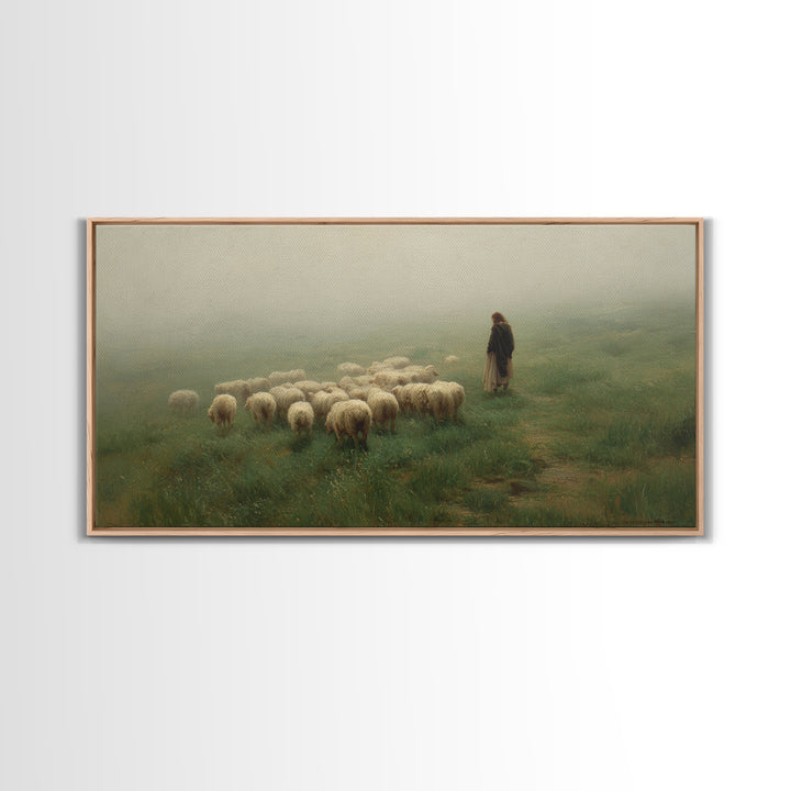 Harvest Of Faith, Framed Canvas Print, Christian Wall Art, Jesus Painting, Christian Art Canvas, Christian Christmas Art, Christian Gift