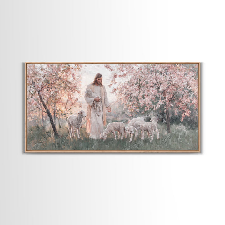 Blossom Covenant | Framed Canvas Print | Christian Christmas Art | Jesus Wall Art | Christian Art Gift | Subtle Christian Art