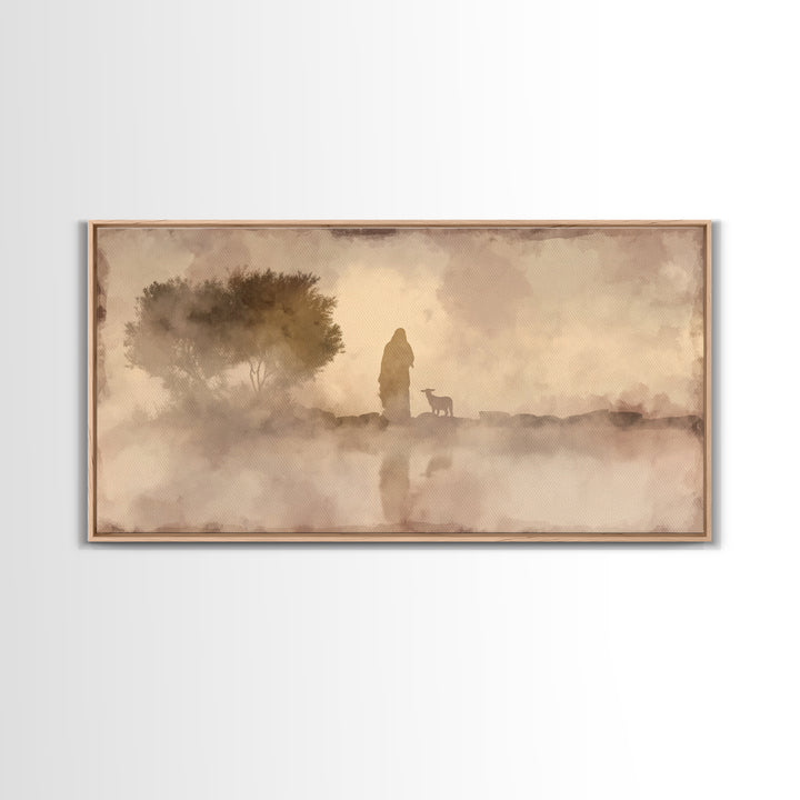 Divine Journey | Framed Canvas Print | Christian Art Canvas | Christian Wall Art | Jesus Painting | Subtle Christian Art | Christian Decor