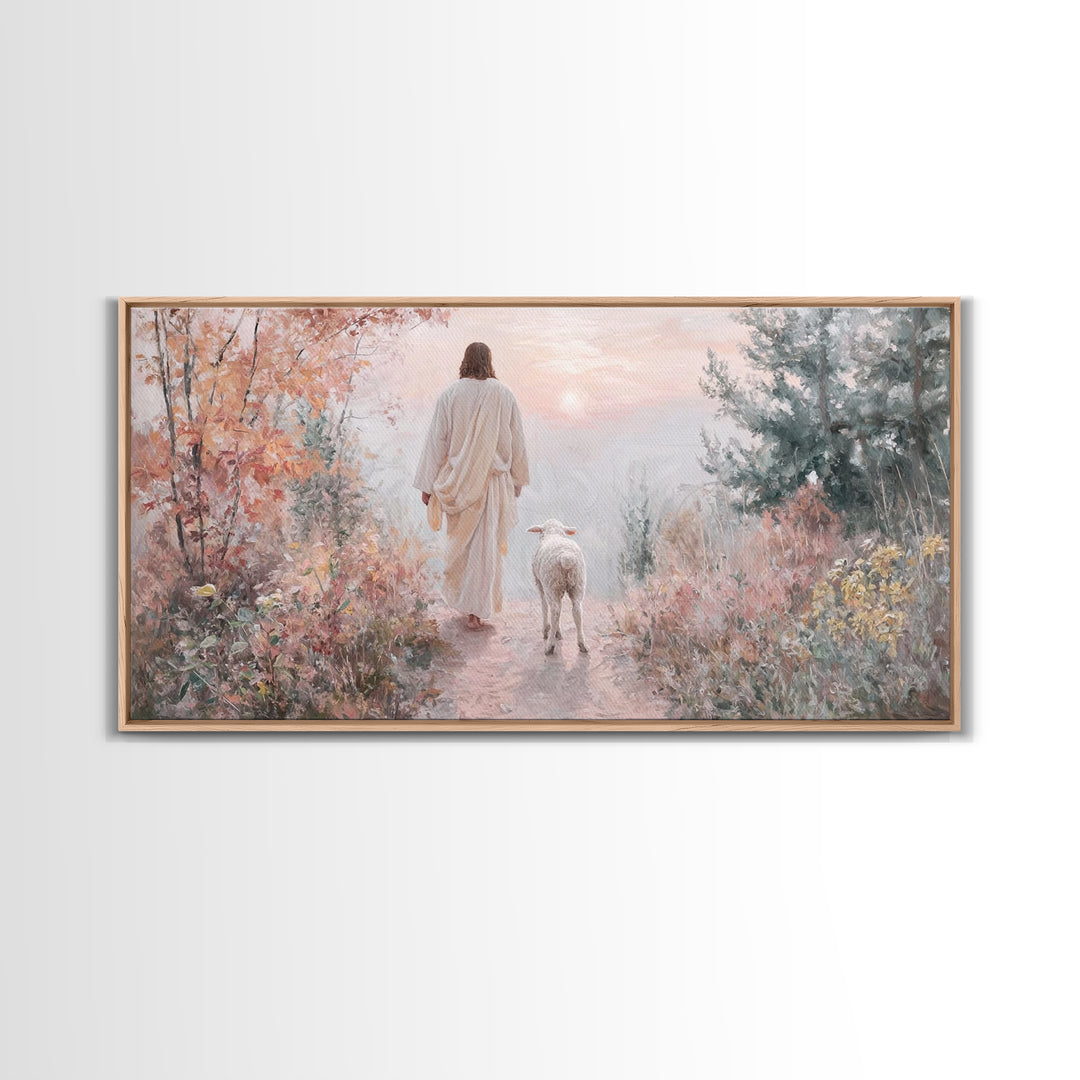 Sanctuary Light, Framed Canvas Print, Christian Art Canvas, Christian Wall Art, Jesus Painting, Large Christian Art, Christian Gift Ideas