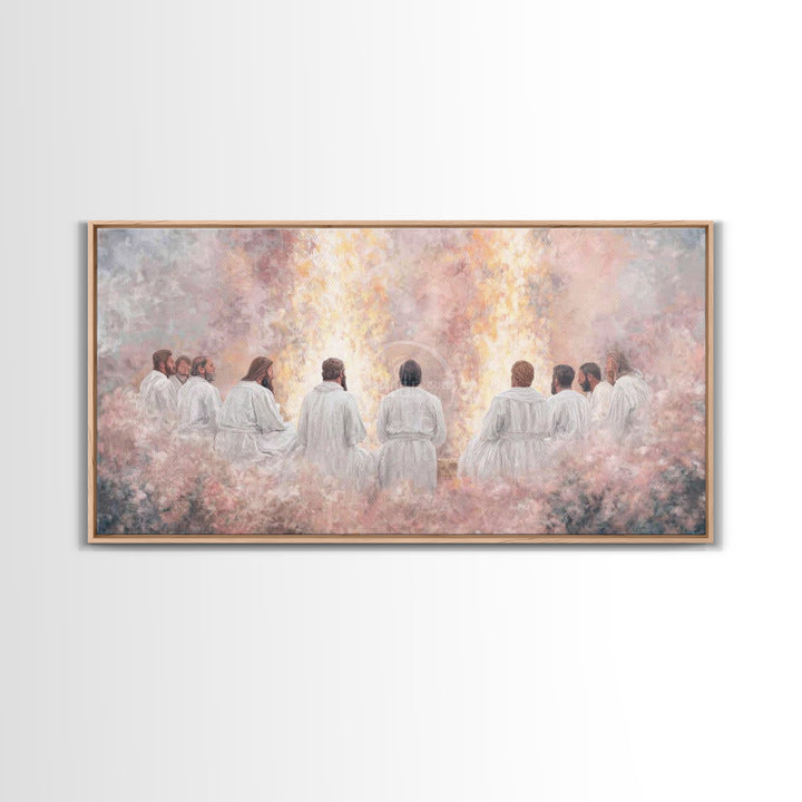 Circle Of Peace, Framed Canvas Print, Christian Art Print, Jesus Painting, Christian Wall Art, Christmas Canvas Wall Art