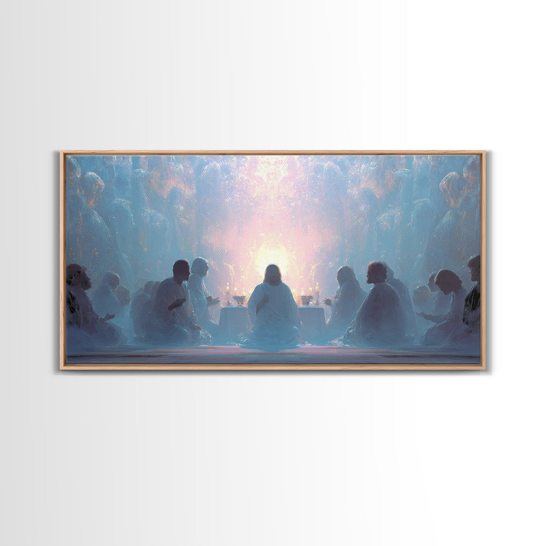 Celestial Feast | Framed Canvas Print | Christian Wall Art | Christian Art Canvas | Jesus Painting | Christmas Art Work