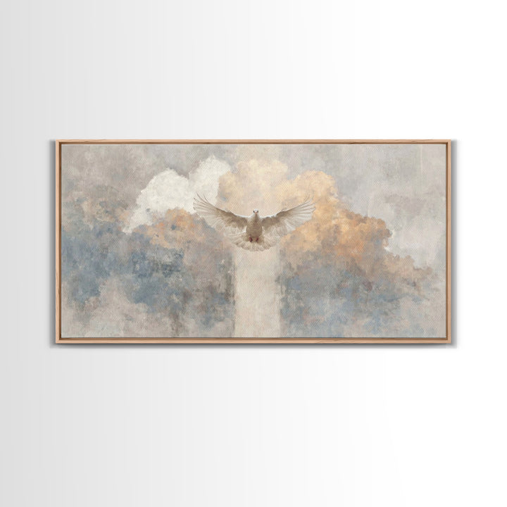 Heavenly Flight | Framed Canvas Print | Christian Art Canvas | Subtle Christian Art | Christian Decorations | Christian Gift
