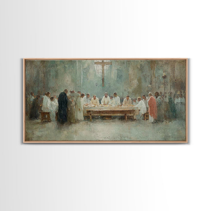 Sacred Communion Light – Framed Canvas Print – Christian Wall Art – Jesus Painting – Christian Art Canvas – Christian Decor – Christian Art