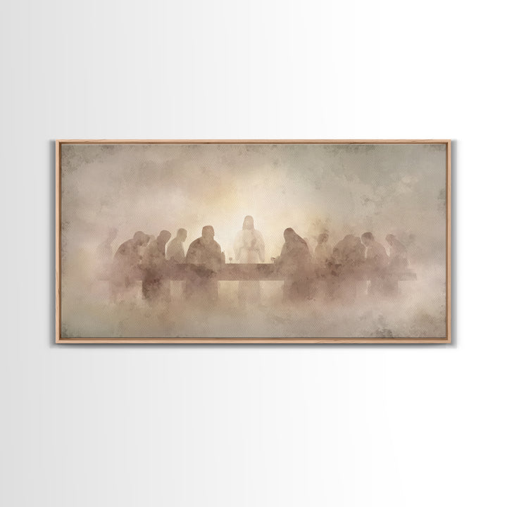 Last Supper Reverence – Framed Canvas Print – Christian Wall Art – Christian Art Canvas – Jesus Painting – Christian Christmas Art – Christ