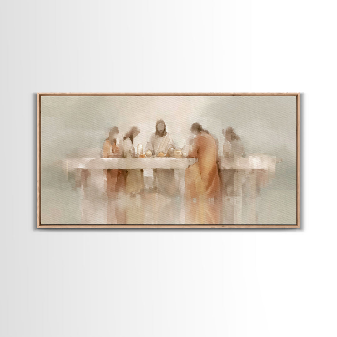 Table Of Grace – Framed Canvas Print – Christian Art Canvas – Jesus Painting – Christian Wall Art – Christian Decor – Christmas Art