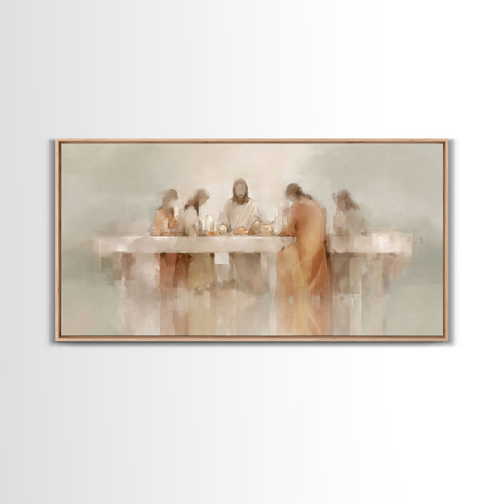 Table Of Grace – Framed Canvas Print – Christian Art Canvas – Jesus Painting – Christian Wall Art – Christian Decor – Christmas Art