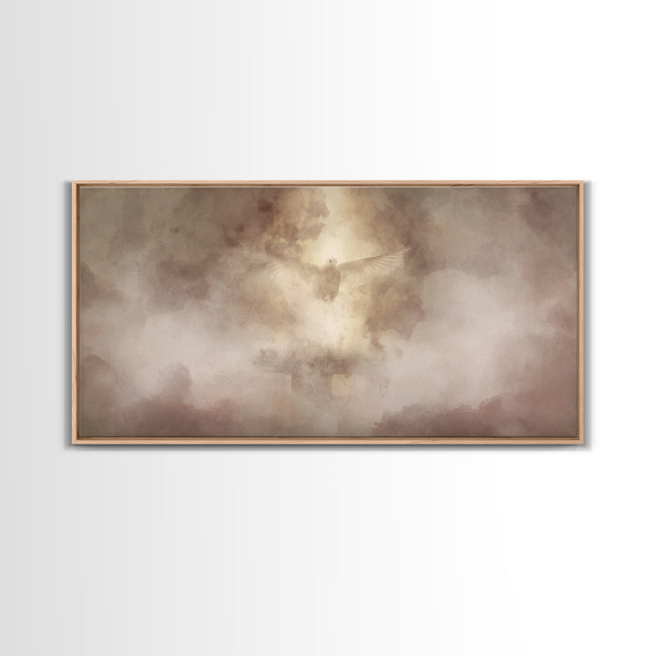 Spirit Ascending, Framed Canvas Print, Christian Art Painting, Modern Christian Painting, Christian Wall Art, Unique Christian Art