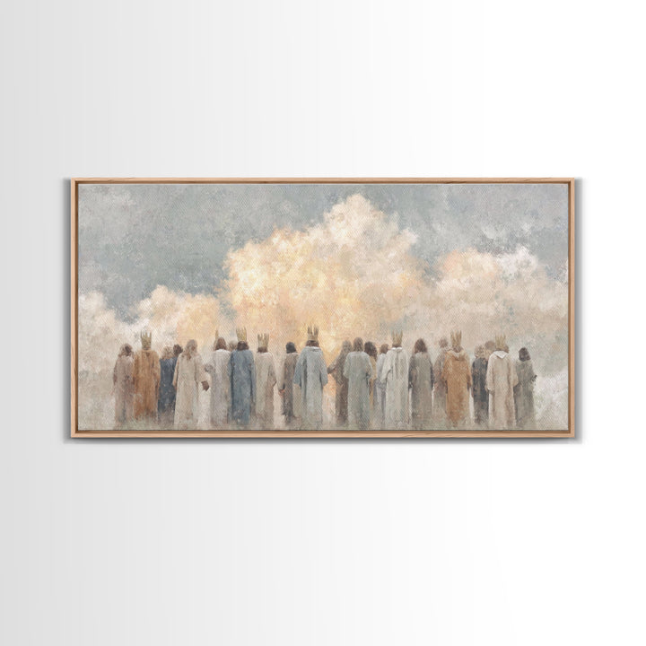Crowns Of Glory – Framed Canvas Print – Christian Wall Art – Christian Art Print – Subtle Christian Art – Modern Christian Painting – Chris