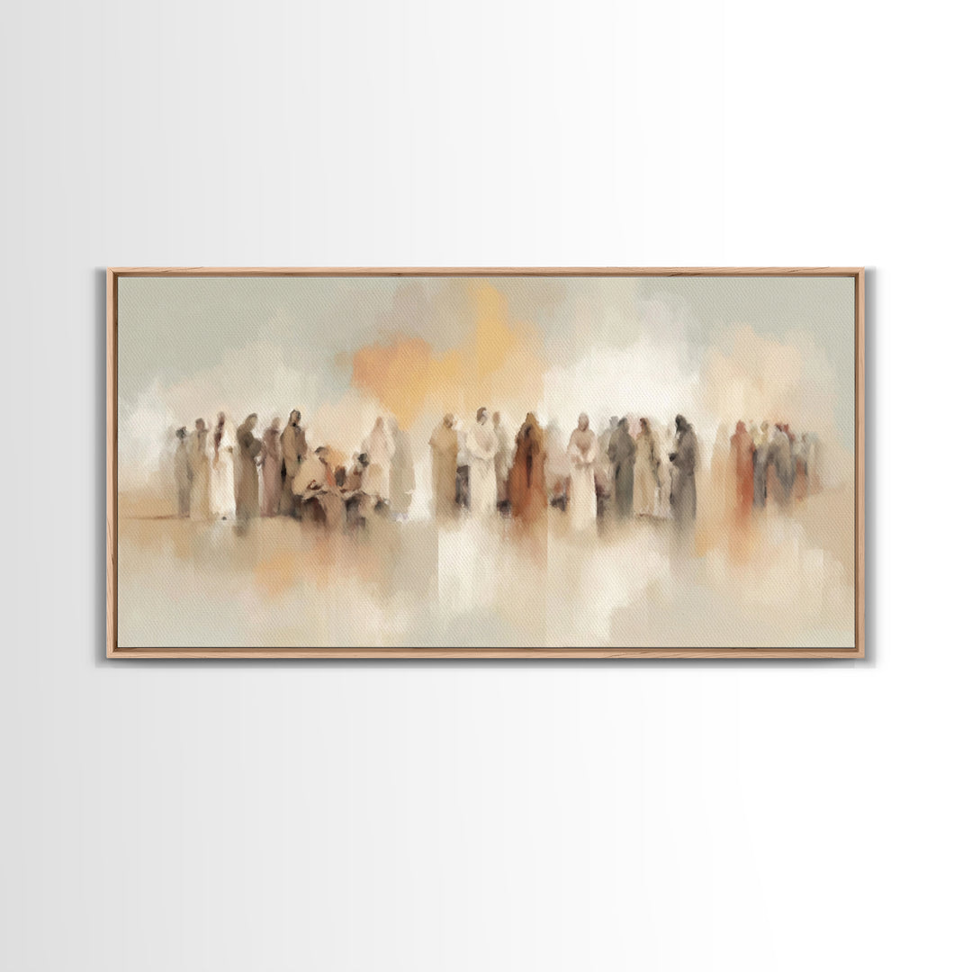 Sacred Communion – Framed Canvas Print – Christian Art Canvas – Minimalist Christian Art – Christian Wall Art – Modern Christian Art – Chri