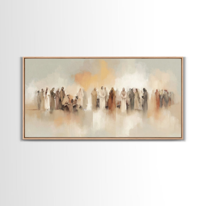 Sacred Communion – Framed Canvas Print – Christian Art Canvas – Minimalist Christian Art – Christian Wall Art – Modern Christian Art – Chri