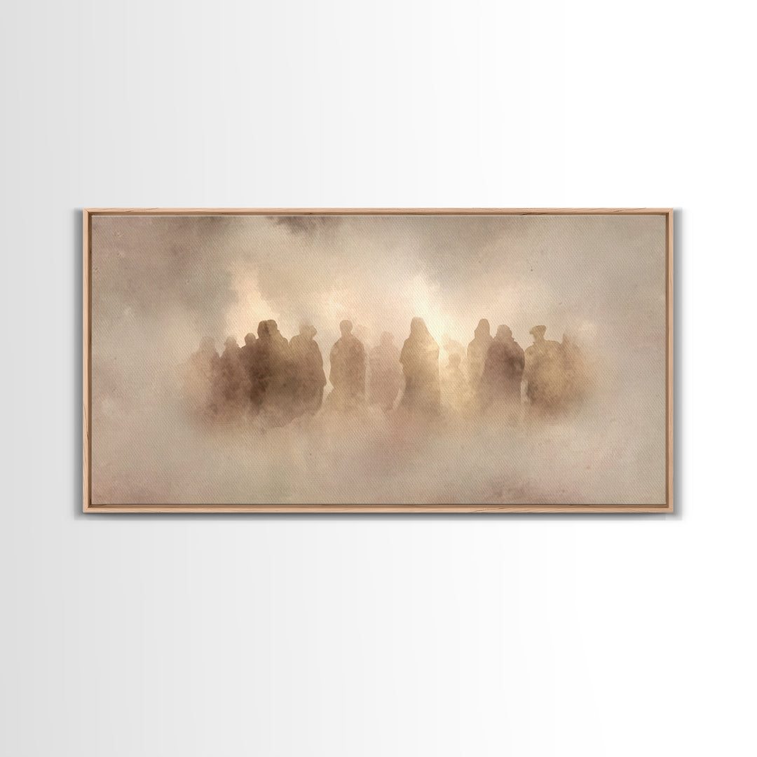 Cloudborn Fellowship – Framed Canvas Print – Christian Art – Christian Wall Art – Moody Christian Art – Abstract Christian Art – Christian