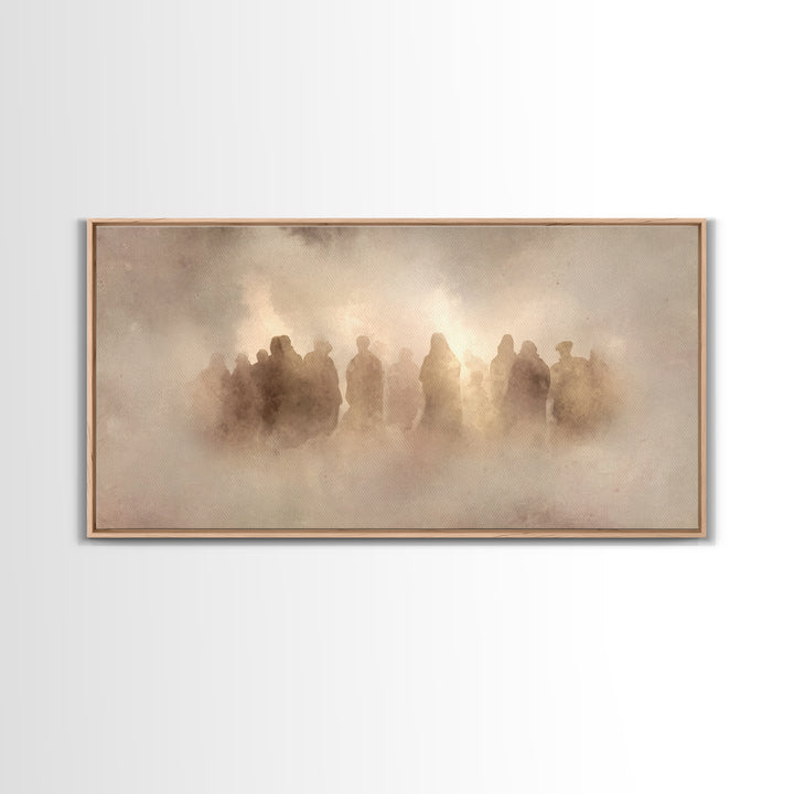 Cloudborn Fellowship – Framed Canvas Print – Christian Art – Christian Wall Art – Moody Christian Art – Abstract Christian Art – Christian