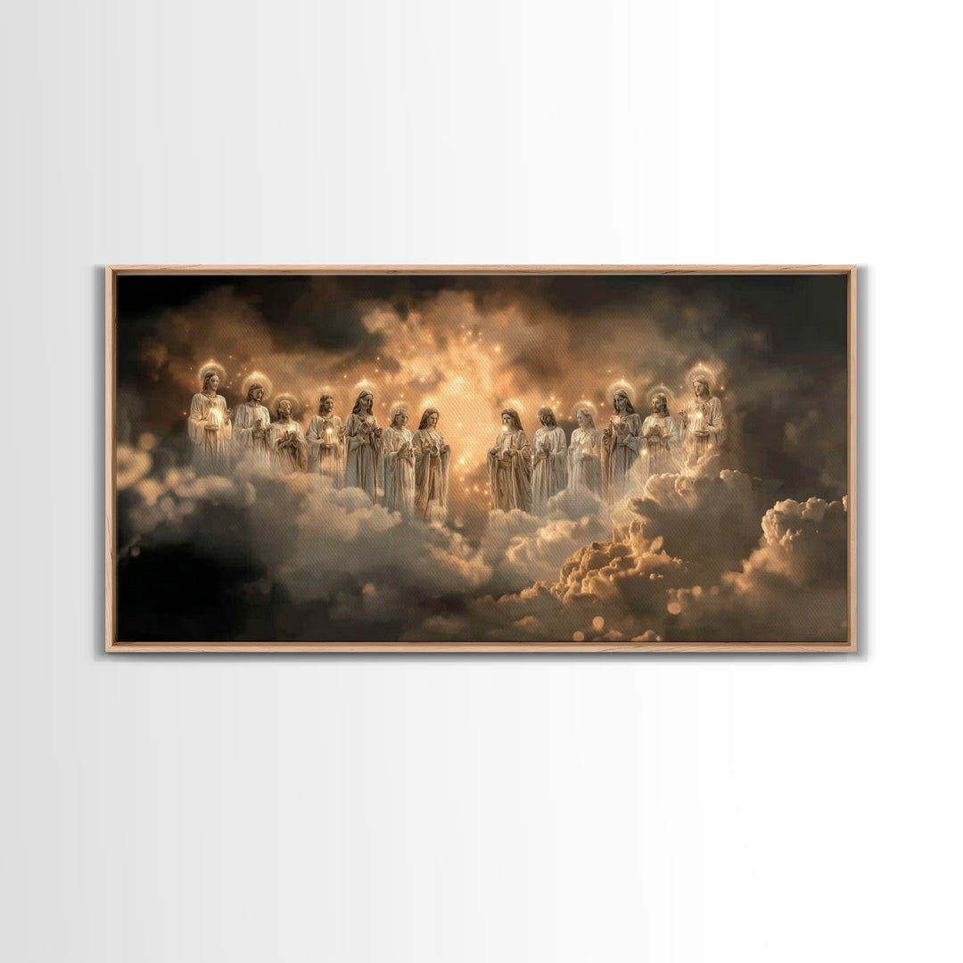 Radiant Apostles – Framed Canvas Print – Jesus Painting – Christian Art Canvas – Christian Wall Art – Vintage Christian Art – Large Christi