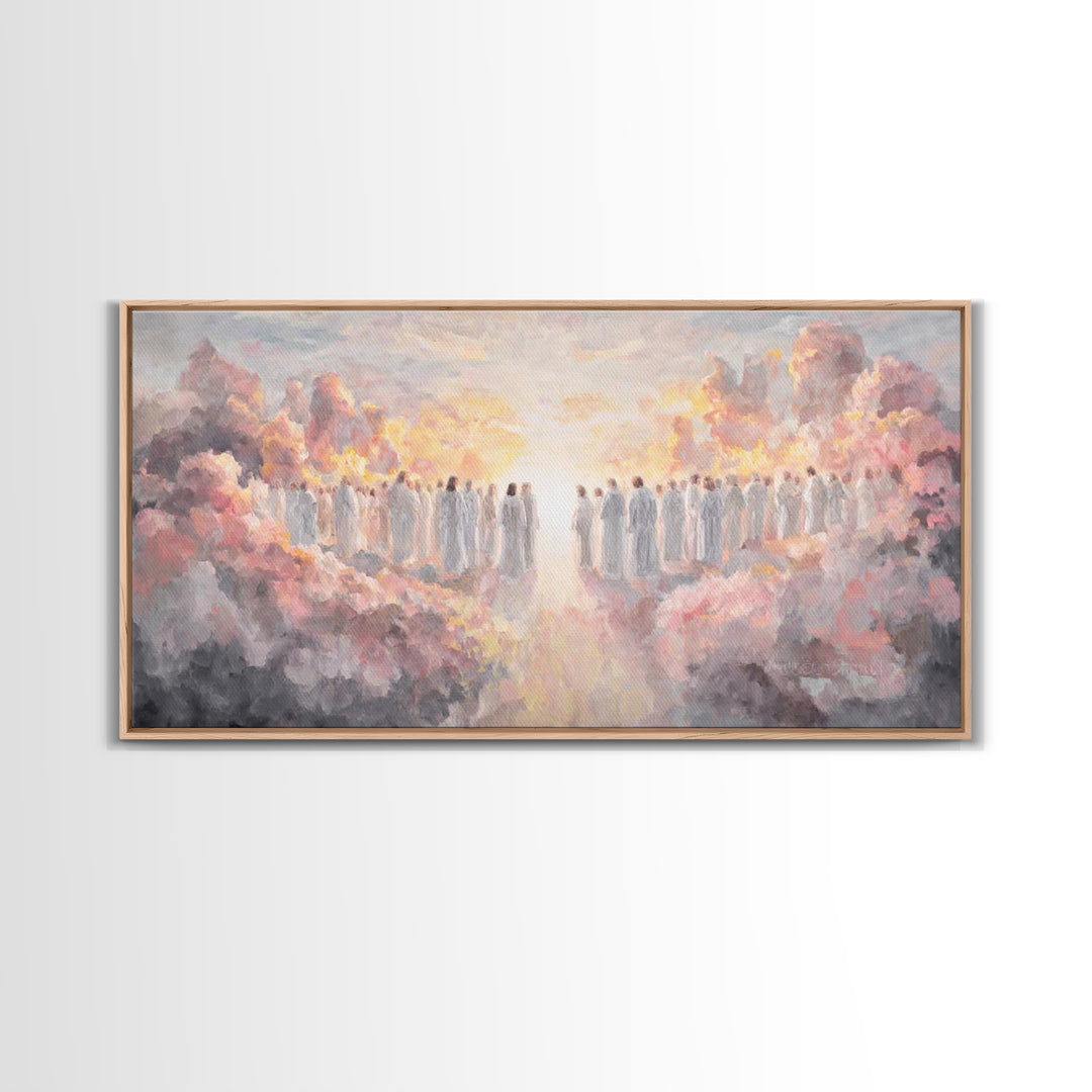 Celestial Pathway – Framed Canvas Print – Christian Wall Art – Christian Art Painting – Subtle Christian Art – Modern Christian Painting –